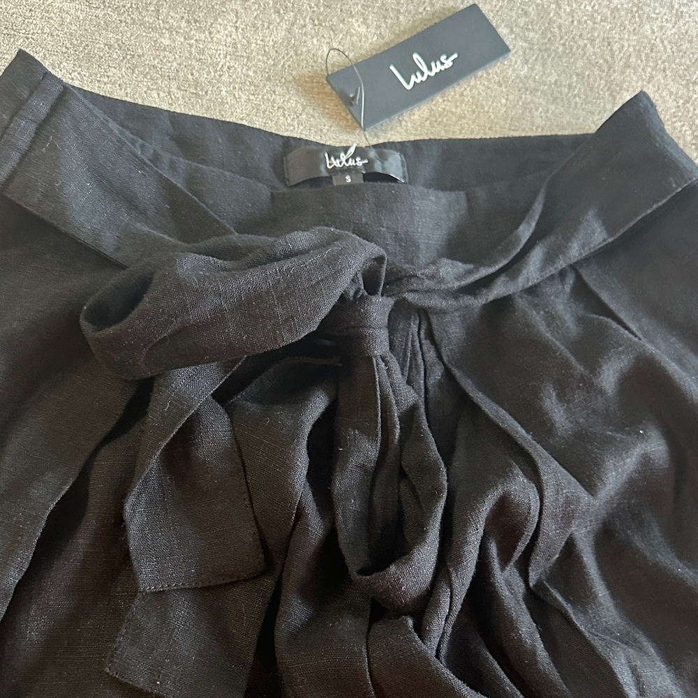 Lulu's Elegant Black High Waist Shorts - Picture 3 of 9